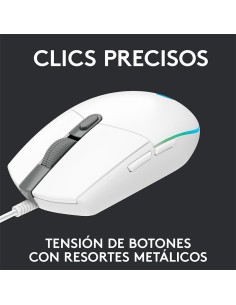 MOUSE GAMER LOGITECH G203 WHITE LIGHTSYNC ( 910-005791 )... 2