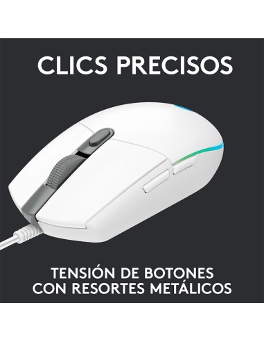 MOUSE GAMER LOGITECH G203 WHITE LIGHTSYNC (...
