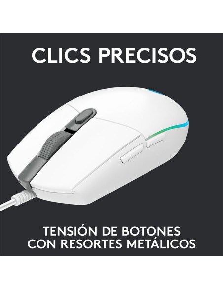 MOUSE GAMER LOGITECH G203 WHITE LIGHTSYNC ( 910-005794 ) 8000 DPI | LED-RGB