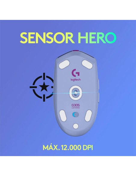 MOUSE GAMER LOGITECH G305 LIGTHSPEED (910-006020) WIRELESS | LILA