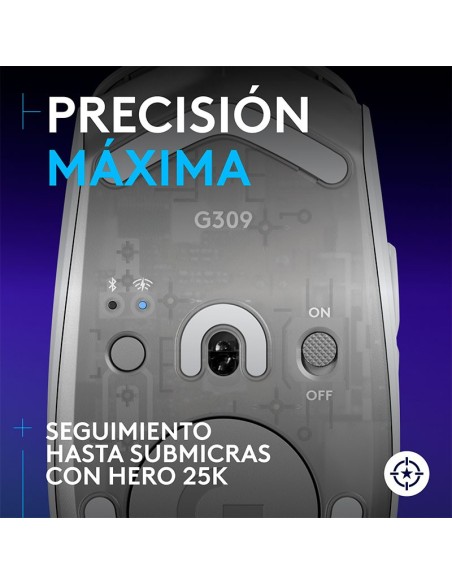 MOUSE LOGITECH G309 WHITE LIGHTSPEED ( 910-007205 ) WIRELESS - BT | SENSOR HERO 25K