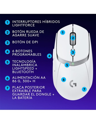 MOUSE LOGITECH G309 WHITE LIGHTSPEED (...