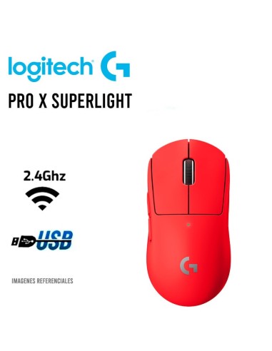 MOUSE LOGITECH G PRO X SUPERLIGHT RED WIRELESS LIGHTSPEED ( 910-006783 ) GAMING | HERO 25K DPI