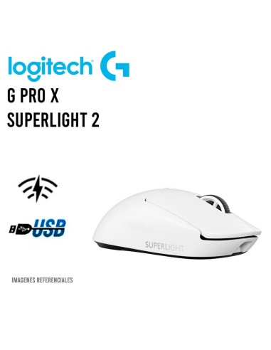 MOUSE LOGITECH G PRO X SUPERLIGHT 2 WHITE WIRELESS ( 910-006636 ) GAMING | LIGHTSPEED | HERO 2