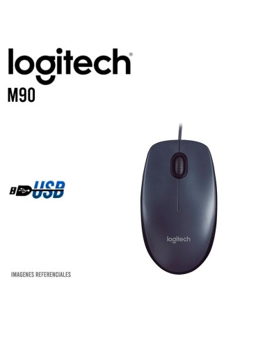 MOUSE LOGITECH M90 (910-004053) USB | NEGRO