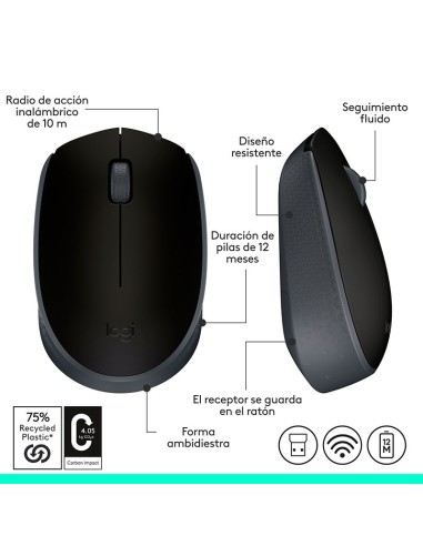MOUSE LOGITECH M170 ( 910-004940 ) WIRELESS |...