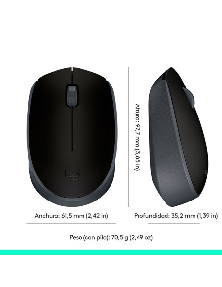 MOUSE LOGITECH M170 ( 910-004940 ) WIRELESS | BLACK