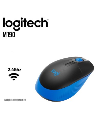 MOUSE LOGITECH M190 (910-005903) WIRELESS FULL-SIZE BLUE