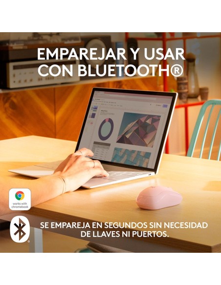 MOUSE LOGITECH M240 SILENT ROSE ( 910-007117 ) WIRELESS/BLUETOOTH