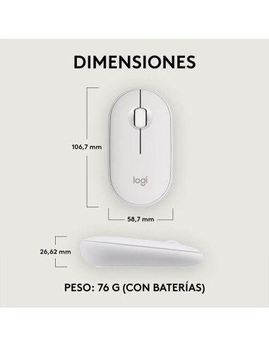 MOUSE LOGITECH PEBBLE 2 M350S ( 910-007047 )...