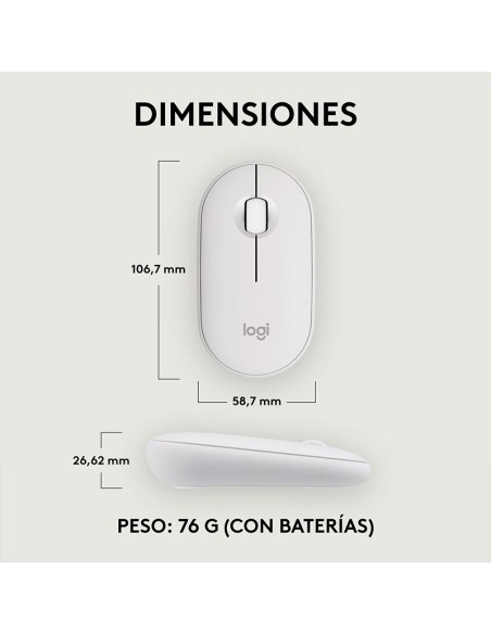 MOUSE LOGITECH PEBBLE 2 M350S ( 910-007047 ) BLUETOOTH | WHITE