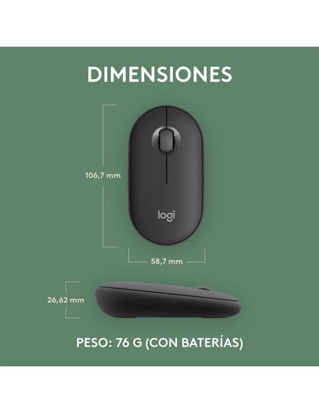 MOUSE LOGITECH PEBBLE 2 M350S ( 910-007049 ) BLUETOOTH | GRAPHITE
