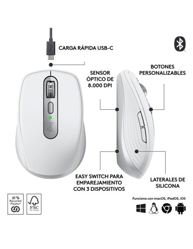 MOUSE LOGITECH MX ANYWHERE 3S ( 910-006933 )...