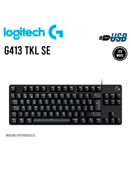 TECLADO GAMER LOGITECH G413 TENKEYLESS SE ( 920-010442 ) SWITCH TACTILE MECHANICAL | BLACK