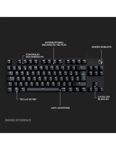 TECLADO GAMER LOGITECH G413 TENKEYLESS SE ( 920-010442 ) SWITCH TACTILE MECHANICAL | BLACK