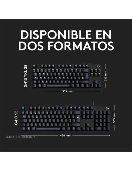 TECLADO GAMER LOGITECH G413 TENKEYLESS SE ( 920-010442 ) SWITCH TACTILE MECHANICAL | BLACK