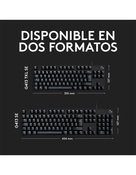 TECLADO GAMER LOGITECH G413 SE ( 920-010433 ) SWITCH TACTILE MECHANICAL | LED-BLANCO