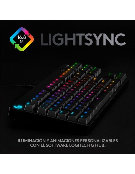 TECLADO GAMER LOGITECH PRO RGB (920-009388) SWITCH GX BLUE CLICKY | LED-RGB
