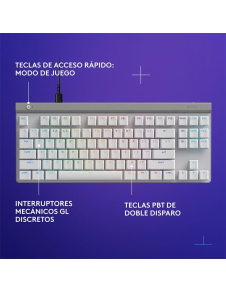 TECLADO LOGITECH G515 TKL ( 920-012869 ) WHITE | GL TACTILE | LED-RGB
