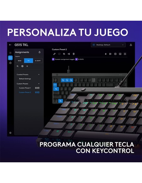 TECLADO LOGITECH G515 TKL ( 920-012868 ) BLACK | GL TACTILE | LED-RGB