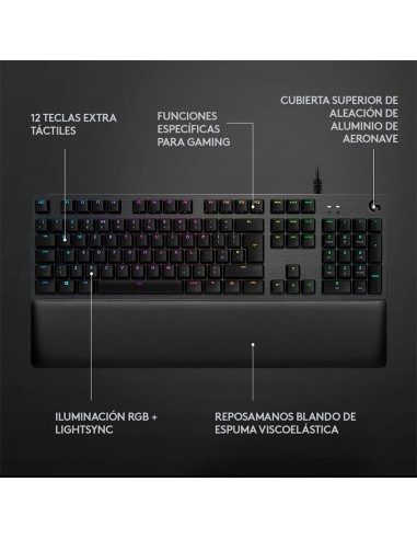 TECLADO GAMER LOGITECH G513 CARBON ( 920-009322...