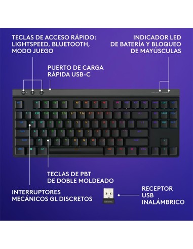 TECLADO GAMER LOGITECH G515 LIGHTSPEED TKL (...