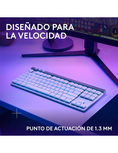 TECLADO LOGITECH G515 WHITE LIGHTSPEED TKL ( 920-012535 ) SWITCH TACTILE MECHANICAL | WIRELESS - BT | LED-RGB