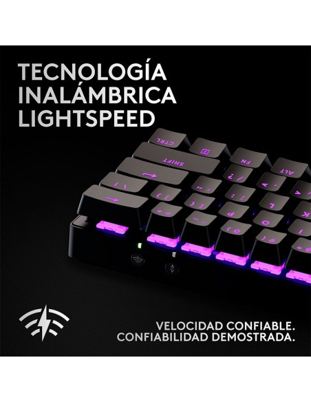 TECLADO LOGITECH G PRO X 60 LIGHTSPEED BLACK ( 920-011902) WIRELESS | GX OPTICAL TACTILE | LED-RGB