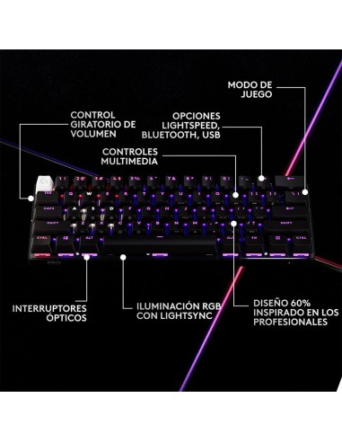 TECLADO LOGITECH G PRO X 60 LIGHTSPEED BLACK (...