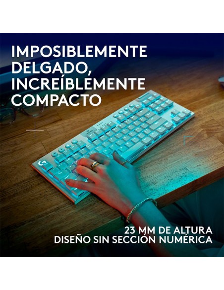 TECLADO LOGITECH G915 X LIGHTSPEED TKL ( 920-012732 ) WIRELESS | WHITE | GL TACTILE | LED-RGB