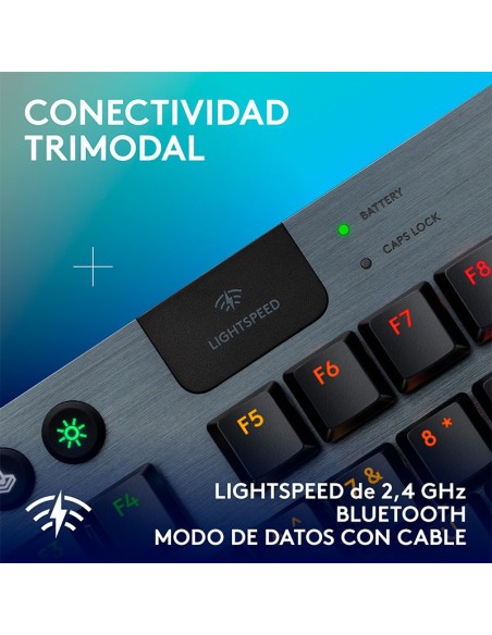 TECLADO GAMER LOGITECH G915 X LIGHTSPEED TKL ( 920-012715 ) WIRELESS | BLACK | GL TACTILE | LED-RGB