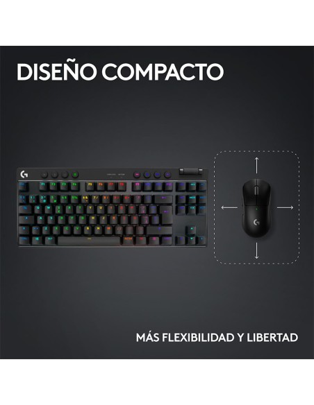 TECLADO GAMER LOGITECH PRO X TKL LIGHTSPEED ( 920-012127 ) WIRELESS | GX BROWN TACTILE | LED-RGB