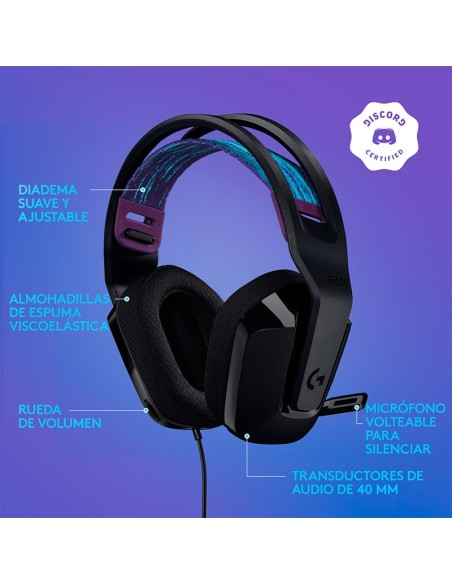 AUDIFONO GAMER LOGITECH G335 ( 981-000977 ) MULTI-PLATAFORMA | BLACK