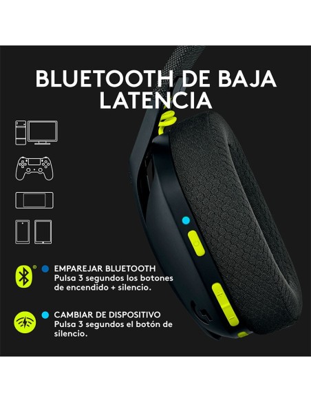 AUDIFONO GAMER LOGITECH G435 LIGHTSPEED ( 981-001049 ) WIRELESS - BT | BLACK