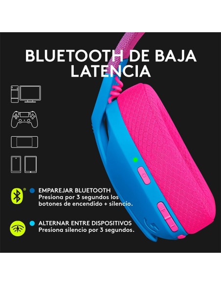 AUDIFONO GAMER LOGITECH G435 LIGHTSPEED ( 981-001061 ) WIRELESS - BT | BLUE/LILA