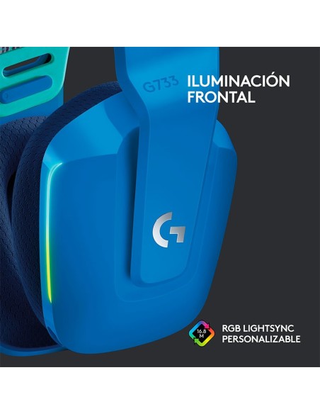 AUDIFONO GAMER LOGITECH G733 LIGHTSPEED (981-000942) WIRELESS | AZUL | LED-RGB