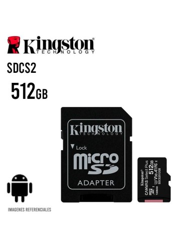 MEMORIA MICRO SD KINGSTON 512GB (SDCS2/512GB) CANVAS SELECT PLUS