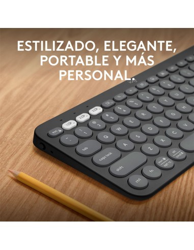 TECLADO LOGITECH PEBBLE KEYS 2 K380S GRAPHITE (...