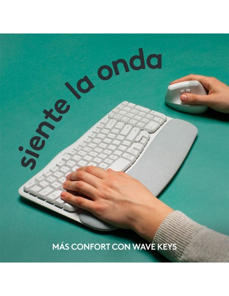 TECLADO LOGITECH ERGO WAVE KEYS ( 920-012279 ) BLUETOOTH/WIRELESS | WHITE