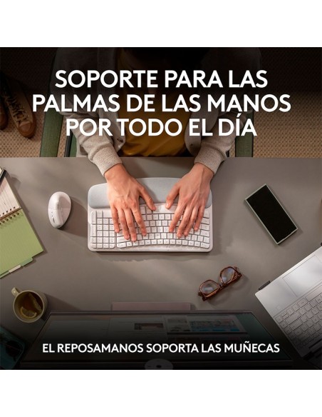 TECLADO LOGITECH ERGO WAVE KEYS ( 920-012279 ) BLUETOOTH/WIRELESS | WHITE