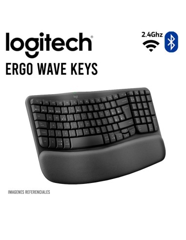 TECLADO LOGITECH ERGO WAVE KEYS ( 920-012278 ) BLUETOOTH/WIRELESS | GRAPHITE