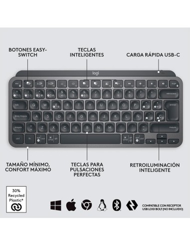 TECLADO LOGITECH MX KEYS MINI MULTI DEVICE...