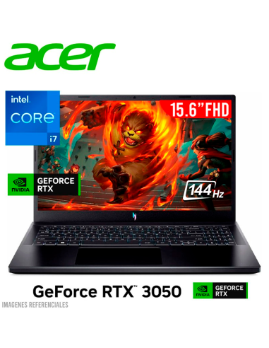LAPTOP GAMER ACER NITRO V15 ANV15-51-7353 I7-13620H 16GB DDR5 512GB SSD T. VIDEO RTX 3050 6GB WINDOWS 11 ( NH.QN9AL.00A )