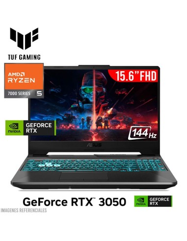 LAPTOP GAMER ASUS FA506NC-HN006 RYZEN 5-7535HS 16GB 512GB SSD GEFORCE RTX 3050 4GB 15.6 FHD 144HZ FREEDOS (90NR0JF7-M007P0)