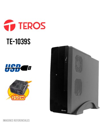 CASE SLIM TEROS ( TE-1039S ) 250W | NEGRO