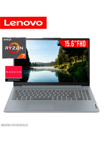 LAPTOP LENOVO IDEAPAD SLIM 3 15ABR8 RYZEN 7-5825U 16GB 512GB SSD 15.6" FHD FREEDOS ( 82XM00S6LM )