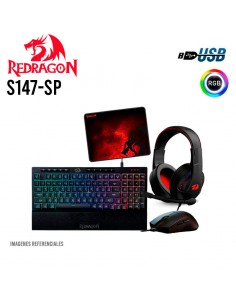 KIT REDRAGON 4 EN 1 ( S147-SP ) TECLADO K515 + MOUSE M724...