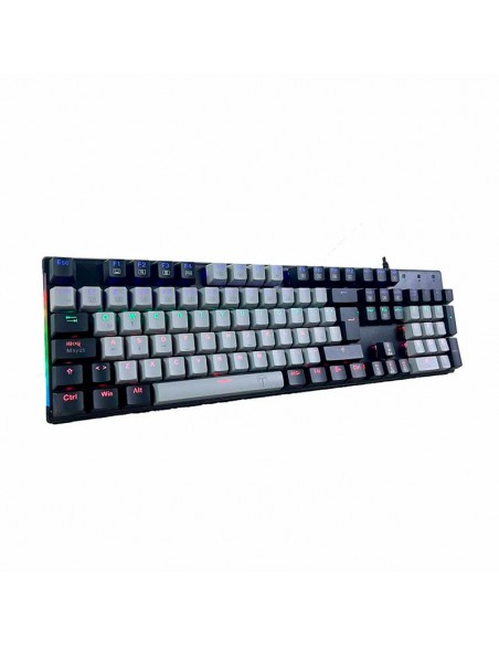 TECLADO T-DAGGER NAXOS RAINBOW ( T-TGK310GB SP ) GREY/BLACK | SWITCH RED | RETROILUMINACION