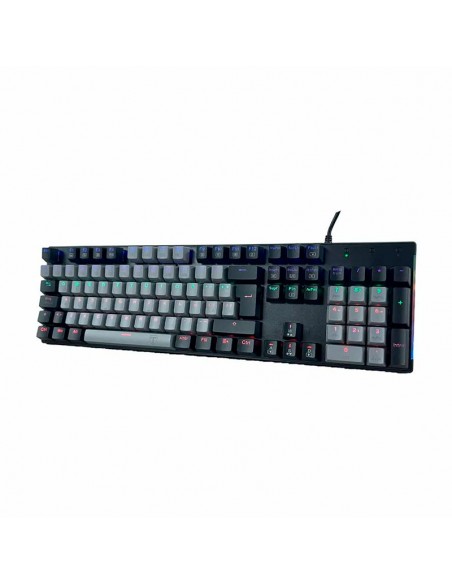 TECLADO T-DAGGER NAXOS RAINBOW ( T-TGK310GB SP ) GREY/BLACK | SWITCH RED | RETROILUMINACION