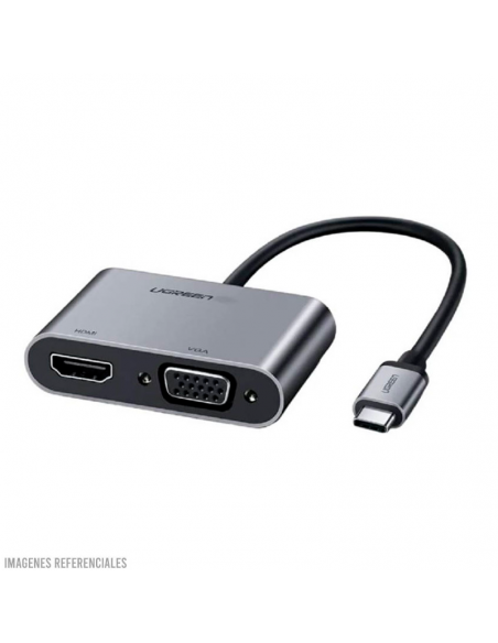 ADAPTADOR UGREEN 4 EN 1 ( CM162 ) USB-C - HDMI - VGA - USB-A ( 50505 )